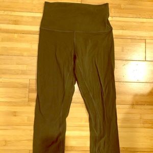 Lululemon Army Green Align Crop (size 4)